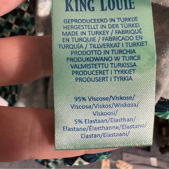 NEW with tags. King Louie large "Mona" dress in Mazapan Black, geometric pattern - Picture 6 of 10